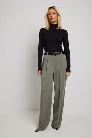 Sage Heavy Low Waist Suit Pants