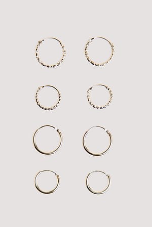 Gold Mini Hoop Earring Set