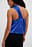 One Shoulder Twist Detail Satin Top