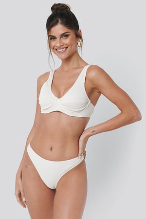 Offwhite Ribbed Bikini Panty