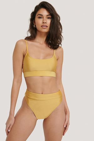 Dusty Yellow Shiny Maxi Highwaist Panty