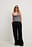 Structured Flowy Elastic Waist Pants