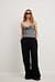 Structured Flowy Elastic Waist Pants