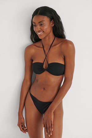 Black Thin Strap Bikini Panty