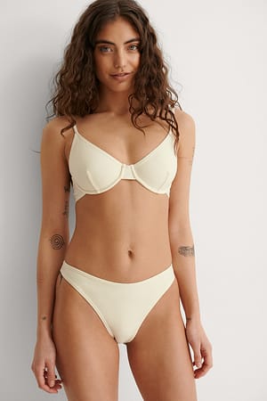 Offwhite High Cut Bikini Panty