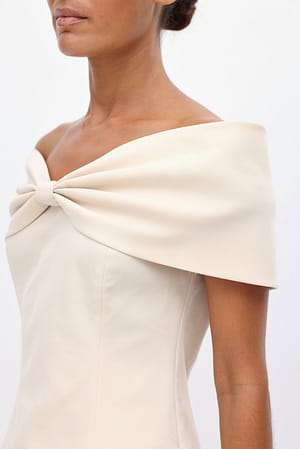 Sandshell Off Shoulder Bow Detail Top