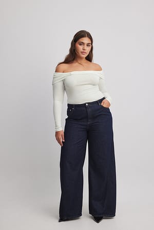 Offwhite Off Shoulder Top