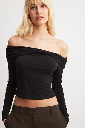 Black Off Shoulder Top