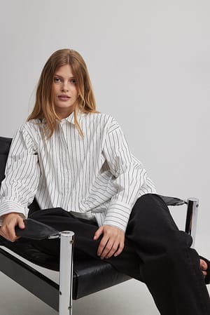 Stripe Oversized Cotton Shirt