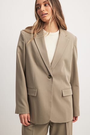 Mole Oversized One Button Blazer