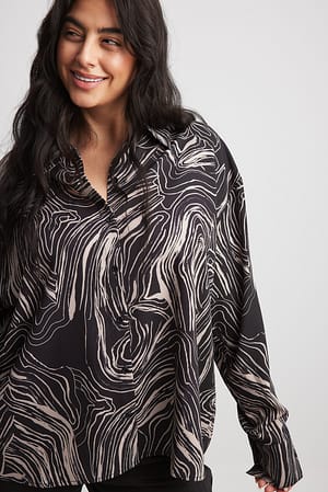 Swirl Print Fluid Swirl Shirt