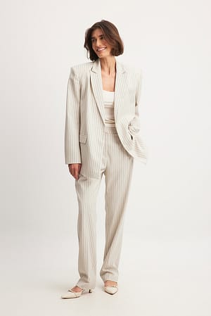 Pinstripe Pinstriped Suit Pants