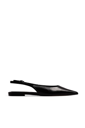 Black Pointy Slingback Flats