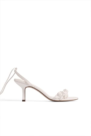 White Rose Bud Heels