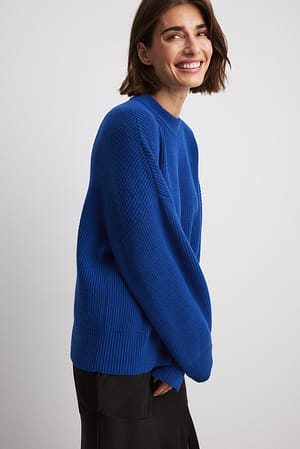 Cobolt Round Neck Knitted Sweater