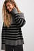 Round Neck Striped Knitted Sweater