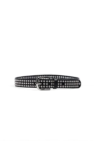 Black Rounded Studs Belt