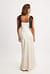 Satin Contrast Tie Maxi Dress