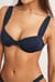 Shiny Wide Strap Draped Bikini Bra