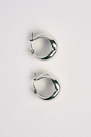 Silver Silver Plated Chunky Earrings