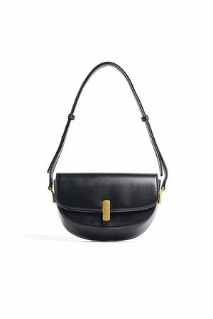 Black Slanted Crossbody Bag