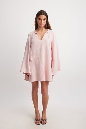 Dusty Pink Soft Cotton Flowy Dress