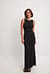 Soft Line Boat Neck Sleeveless Maxi Dress