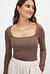 Soft Line Scoop Neck Long Sleeve Top