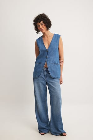 Mid Blue Soft Loose Denim