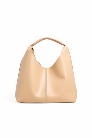 Dusty Beige Soft Triangular Tote Bag