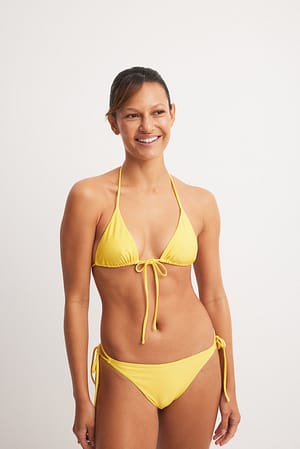 Yellow Strap Detail Bikini Pantie