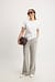 Striped Elastic Waist Linen Pants