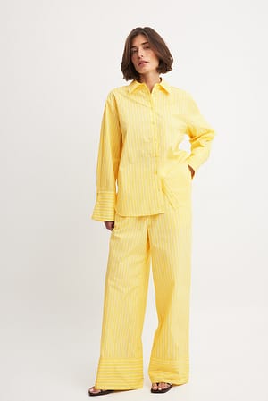 Yellow Stripe Striped Pants