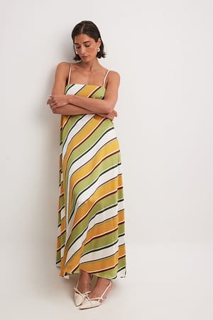 Stripe Print Viscose Dress