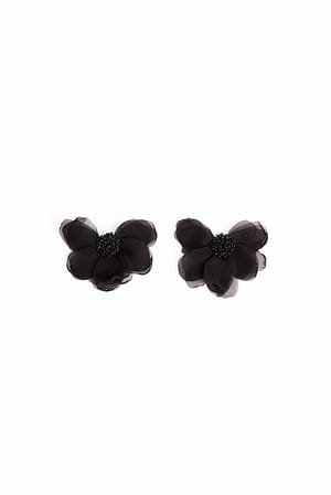 Black Sunflower Earrings