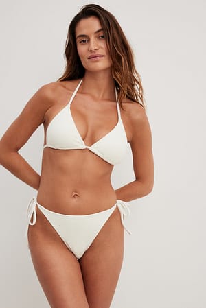 White Terry Bikini Bottom