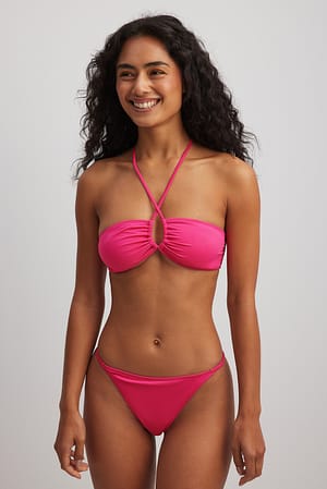 Bright Pink Thin Strap Bikini Panty