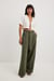 Tie Waist Wide Leg Trousers