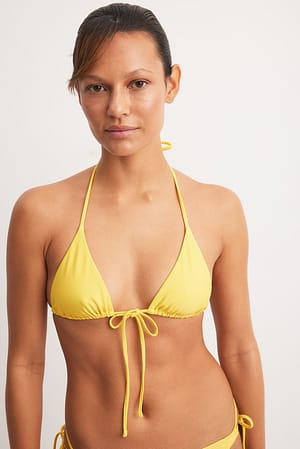 Yellow Triangle Bikini Top