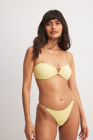 Yellow Triangle Detail Bikini Pantie