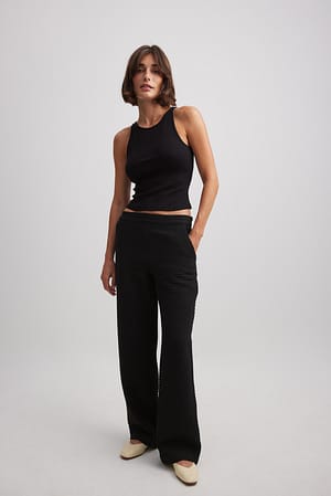 Black Tweed Trousers