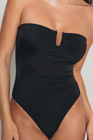 Black U-Wire Swimsuit