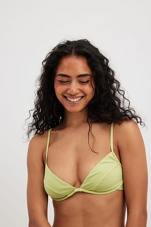 Lime V-Wire Bikini Bra