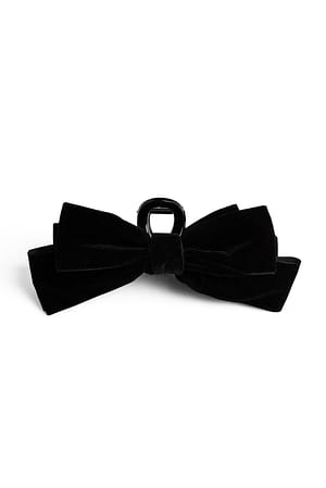 Black Velvet Bow Hair Claw