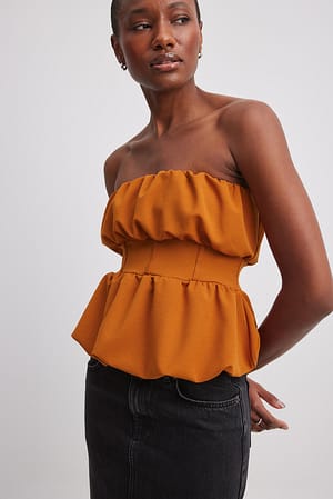 Rust Volume Tube Top