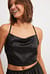 Waterfall Front Satin Singlet