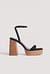 Wooden Heel Platform Sandals